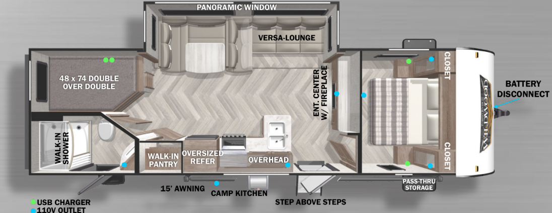 View 2022 Forest River Wildwood X-Lite 263BHXL complete specs and manufacturer brochures