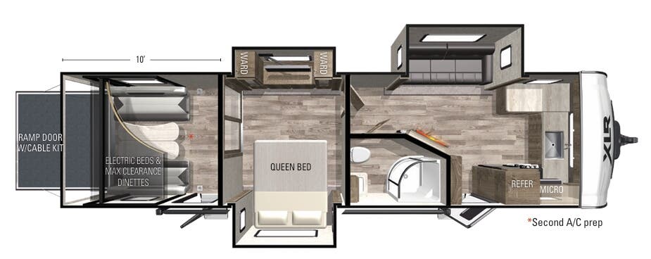 View 2022 Forest River XLR Hyperlite 3310 complete specs and manufacturer brochures
