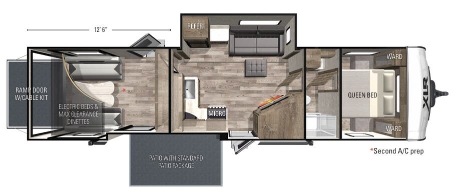 View 2022 Forest River XLR Hyperlite 3412 complete specs and manufacturer brochures