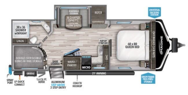 View 2022 Grand Design Imagine 2400BH complete specs and manufacturer brochures