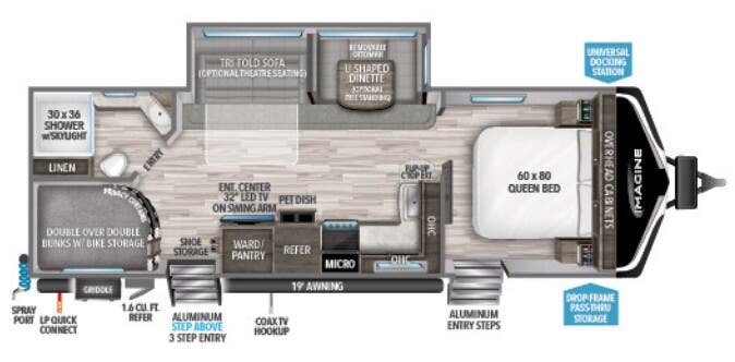 View 2022 Grand Design Imagine 2800BH complete specs and manufacturer brochures