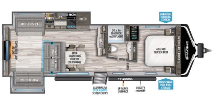 View 2022 Grand Design Imagine 3100RD complete specs and manufacturer brochures