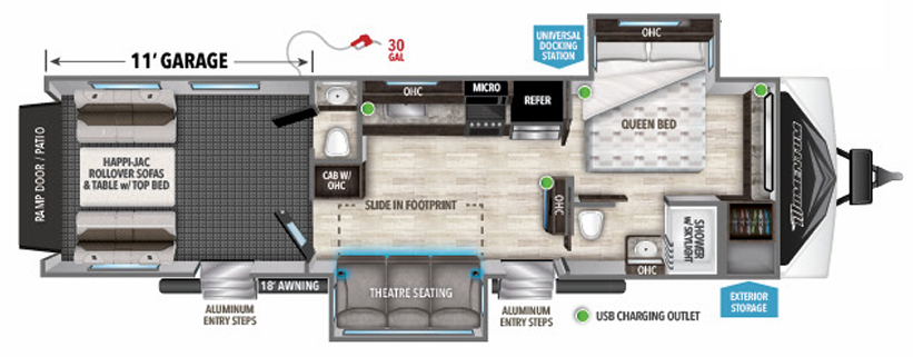 View 2022 Grand Design Momentum G-Class 29G complete specs and manufacturer brochures