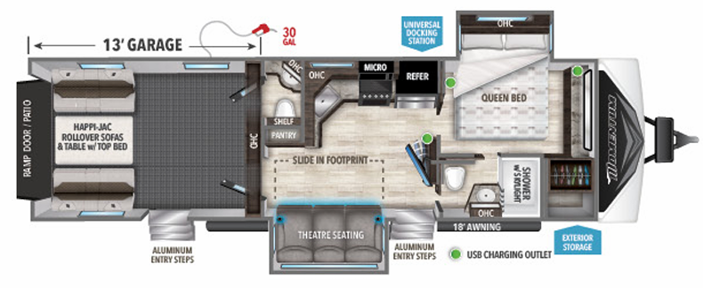 View 2022 Grand Design Momentum G-Class 31G complete specs and manufacturer brochures