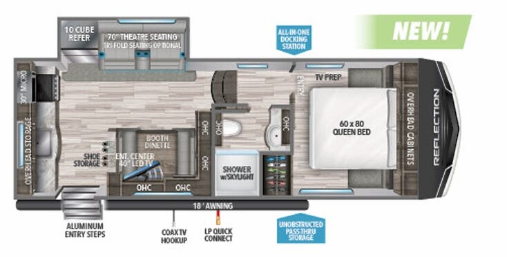 View 2022 Grand Design Reflection 150 Series 226RK complete specs and manufacturer brochures