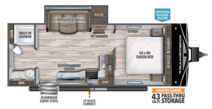 View 2022 Grand Design Transcend Xplor 221RB complete specs and manufacturer brochures