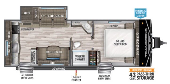 View 2022 Grand Design Transcend Xplor 231RK complete specs and manufacturer brochures
