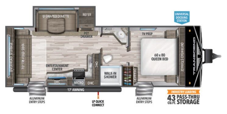 View 2022 Grand Design Transcend Xplor 245RL complete specs and manufacturer brochures