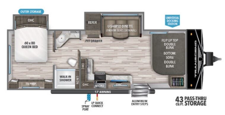 View 2022 Grand Design Transcend Xplor 251BH complete specs and manufacturer brochures