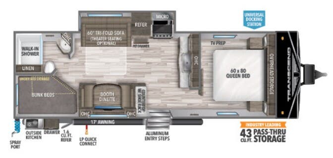 View 2022 Grand Design Transcend Xplor 261BH complete specs and manufacturer brochures