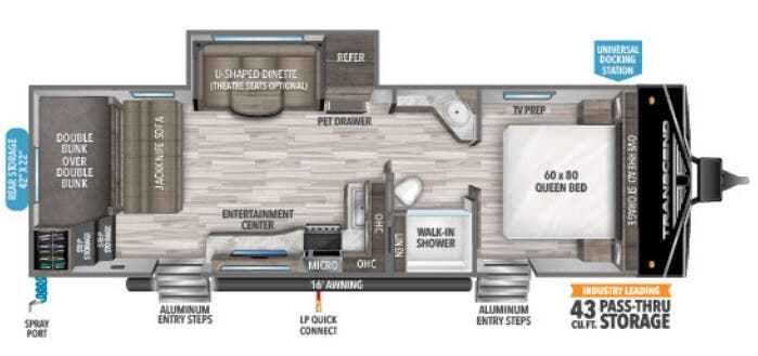 View 2022 Grand Design Transcend Xplor 265BH complete specs and manufacturer brochures