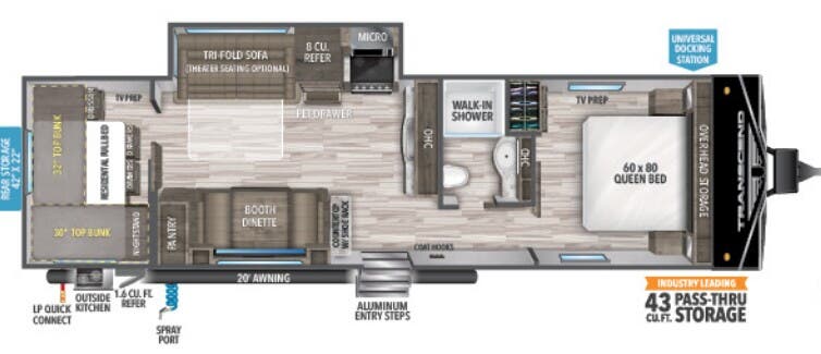 View 2022 Grand Design Transcend Xplor 297QB complete specs and manufacturer brochures