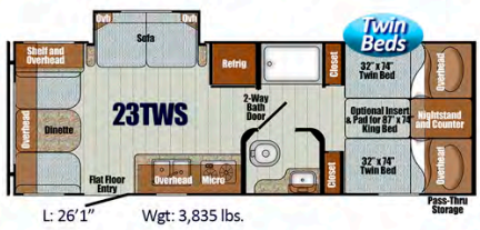 View 2022 Gulf Stream Vista Cruiser 23TWS complete specs and manufacturer brochures