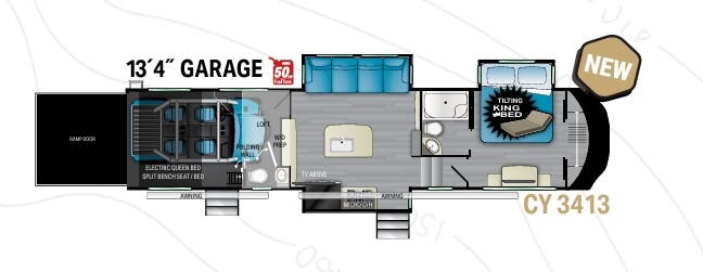 View 2022 Heartland Cyclone 3413 complete specs and manufacturer brochures