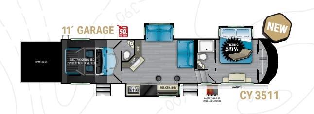 View 2022 Heartland Cyclone 3511 complete specs and manufacturer brochures