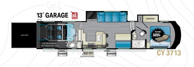 View 2022 Heartland Cyclone 3713 complete specs and manufacturer brochures