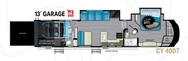 View 2022 Heartland Cyclone 4007 complete specs and manufacturer brochures