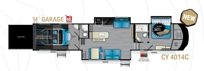 View 2022 Heartland Cyclone 4014C complete specs and manufacturer brochures