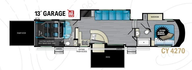 View 2022 Heartland Cyclone 4270 complete specs and manufacturer brochures
