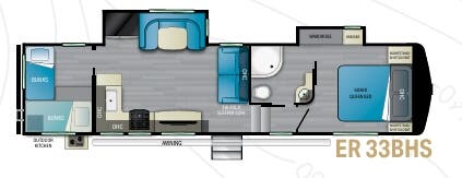 View 2022 Heartland ElkRidge 33BHS complete specs and manufacturer brochures