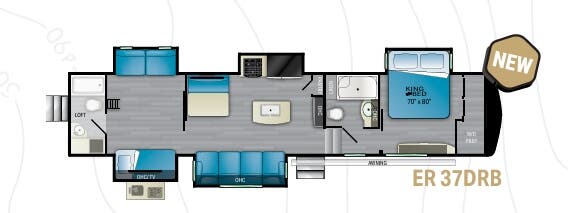 View 2022 Heartland ElkRidge 37DRB complete specs and manufacturer brochures