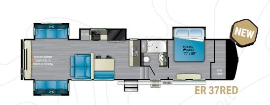 View 2022 Heartland ElkRidge 37RED complete specs and manufacturer brochures