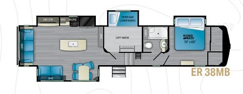 View 2022 Heartland ElkRidge 38MB complete specs and manufacturer brochures
