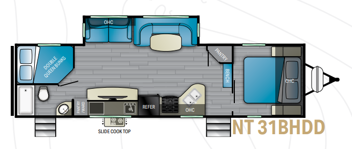 View 2022 Heartland North Trail 31BHDD complete specs and manufacturer brochures