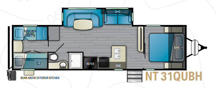 View 2022 Heartland North Trail 31QUBH complete specs and manufacturer brochures