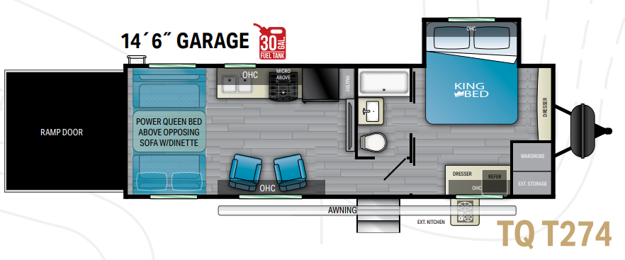 View 2022 Heartland Torque TQ T274 complete specs and manufacturer brochures