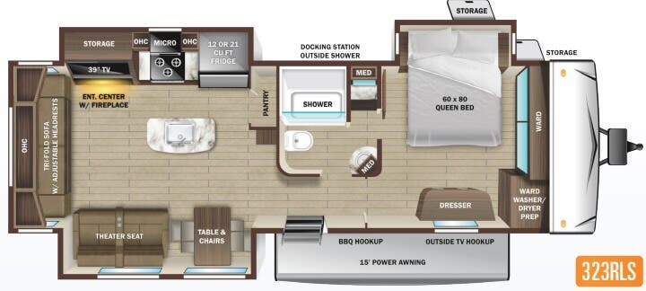 View 2022 Highland Ridge Mesa Ridge 323RLS complete specs and manufacturer brochures