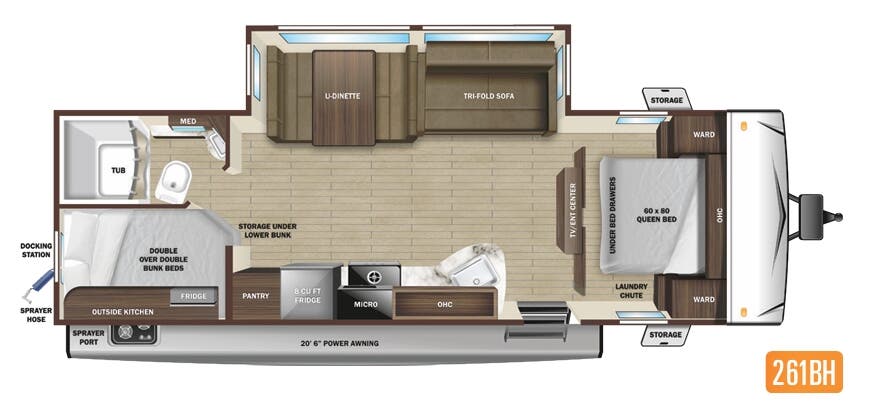 View 2022 Highland Ridge Mesa Ridge S-Lite 261BH complete specs and manufacturer brochures
