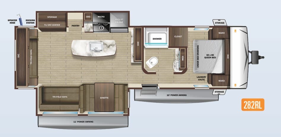 View 2022 Highland Ridge Mesa Ridge S-Lite 282RL complete specs and manufacturer brochures