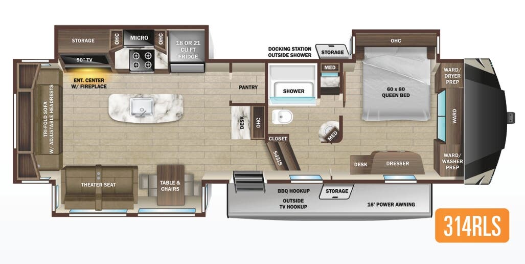 View 2022 Highland Ridge Open Range 314RLS complete specs and manufacturer brochures