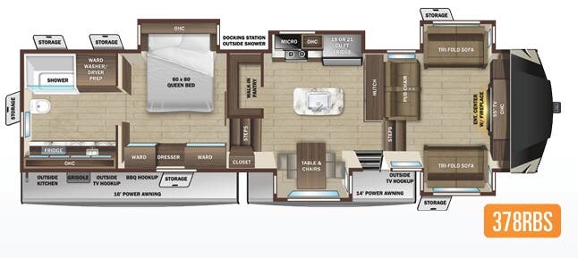 View 2022 Highland Ridge Open Range 378RBS complete specs and manufacturer brochures