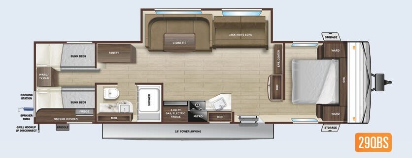 View 2022 Highland Ridge Open Range Conventional 29QBS complete specs and manufacturer brochures