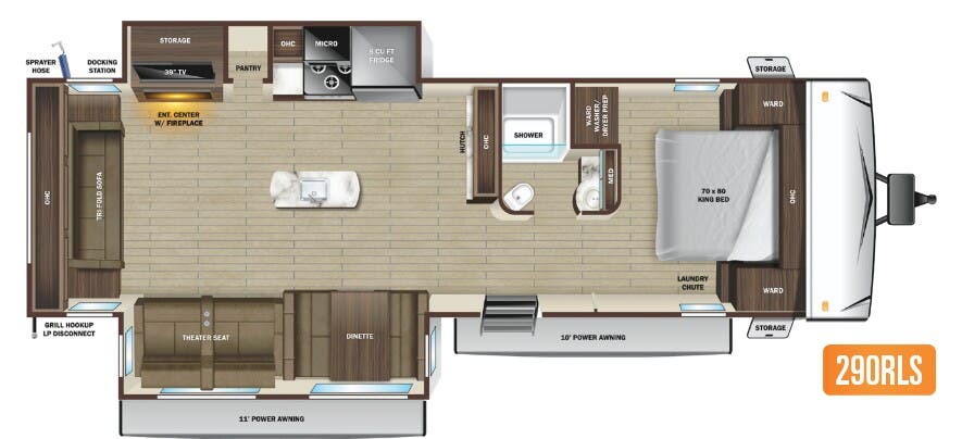 View 2022 Highland Ridge Open Range Light 290RLS complete specs and manufacturer brochures