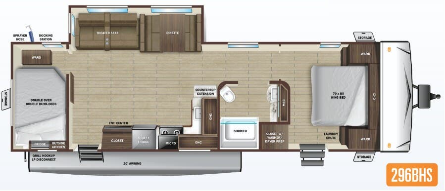 View 2022 Highland Ridge Open Range Light 296BHS complete specs and manufacturer brochures