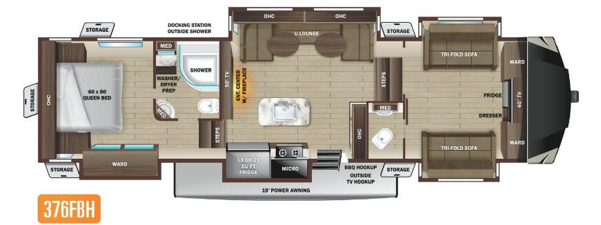 View 2022 Highland Ridge Silverstar 376FBH complete specs and manufacturer brochures