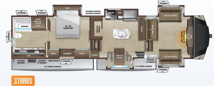 View 2022 Highland Ridge Silverstar 378RBS complete specs and manufacturer brochures