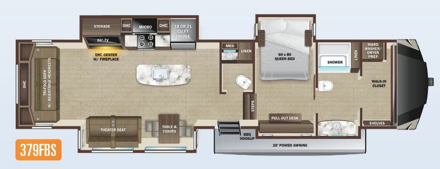 View 2022 Highland Ridge Silverstar 379FBS complete specs and manufacturer brochures