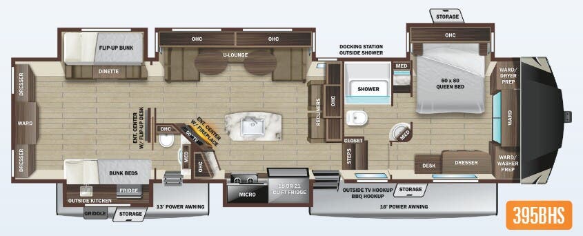 View 2022 Highland Ridge Silverstar 395BHS complete specs and manufacturer brochures