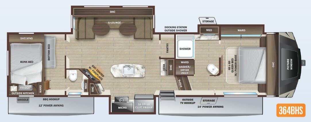 View 2022 Highland Ridge Silverstar XLT 364BHS complete specs and manufacturer brochures