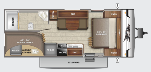View 2022 Jayco Jay Flight SLX 8 224BH complete specs and manufacturer brochures