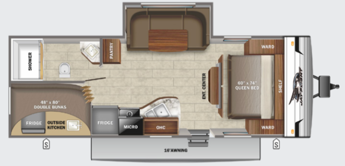 View 2022 Jayco Jay Flight SLX 8 242BHS complete specs and manufacturer brochures