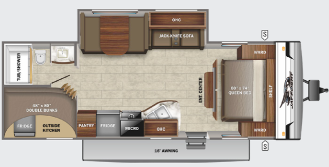 View 2022 Jayco Jay Flight SLX 8 267BHS complete specs and manufacturer brochures