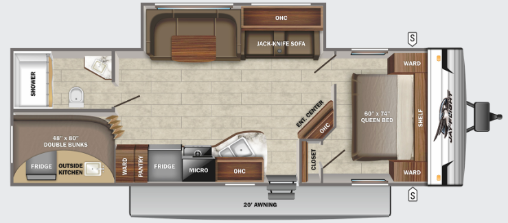 View 2022 Jayco Jay Flight SLX 8 295BHSW complete specs and manufacturer brochures