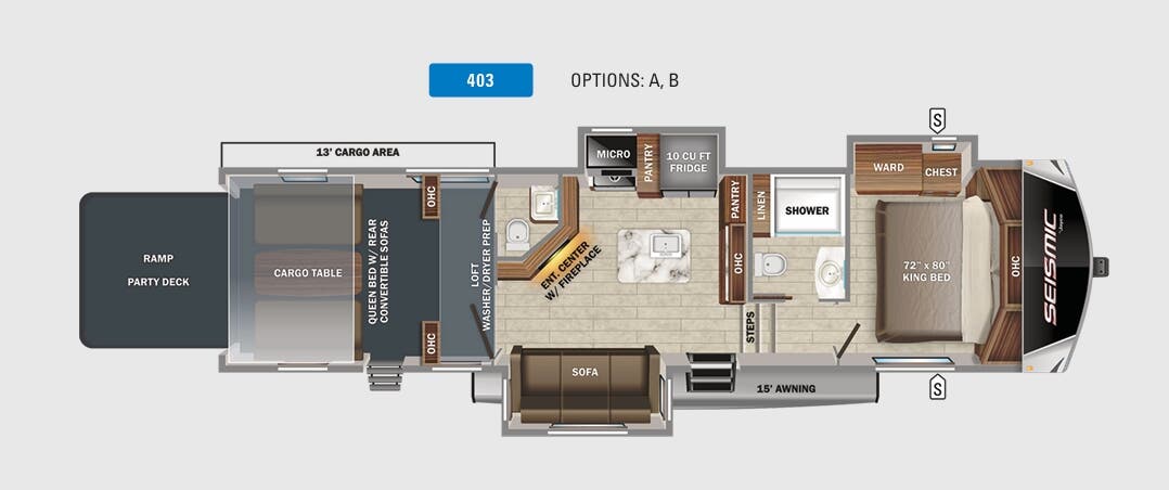 View 2022 Jayco Seismic 403 complete specs and manufacturer brochures