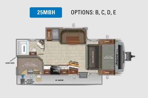 View 2022 Jayco White Hawk 25MBH complete specs and manufacturer brochures