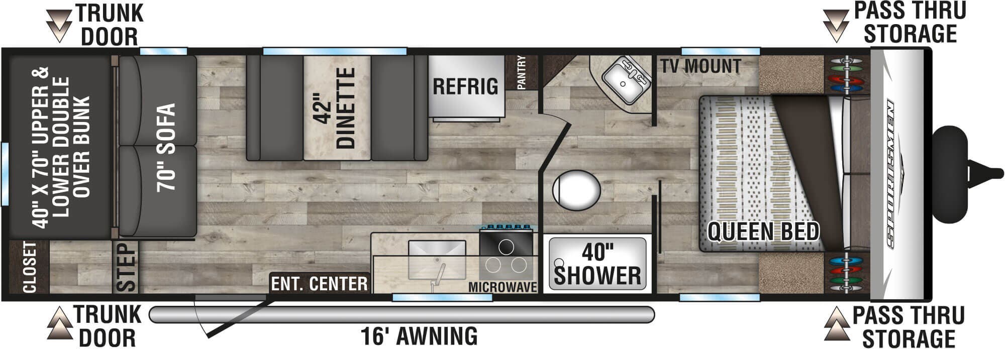 View 2022 K-Z Sportsmen SE 270BHSE complete specs and manufacturer brochures